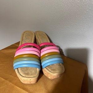 Sugar Wedge slip on heels Size 9M NWOT